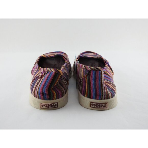 Mad Love Women’s Slip On Shoes Size 8 Multicolor Striped Canvas  Stoner Stirpes - Picture 5 of 10